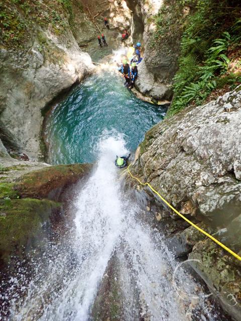 Un rappel qui termine en toboggan